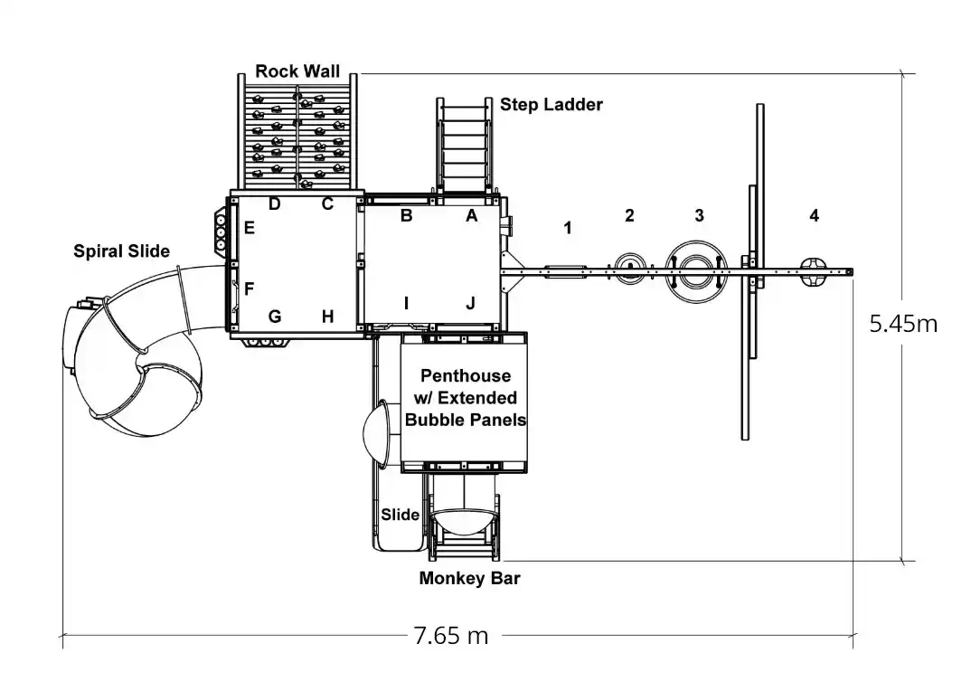 Torre King Casa Club Tobogan Espiral